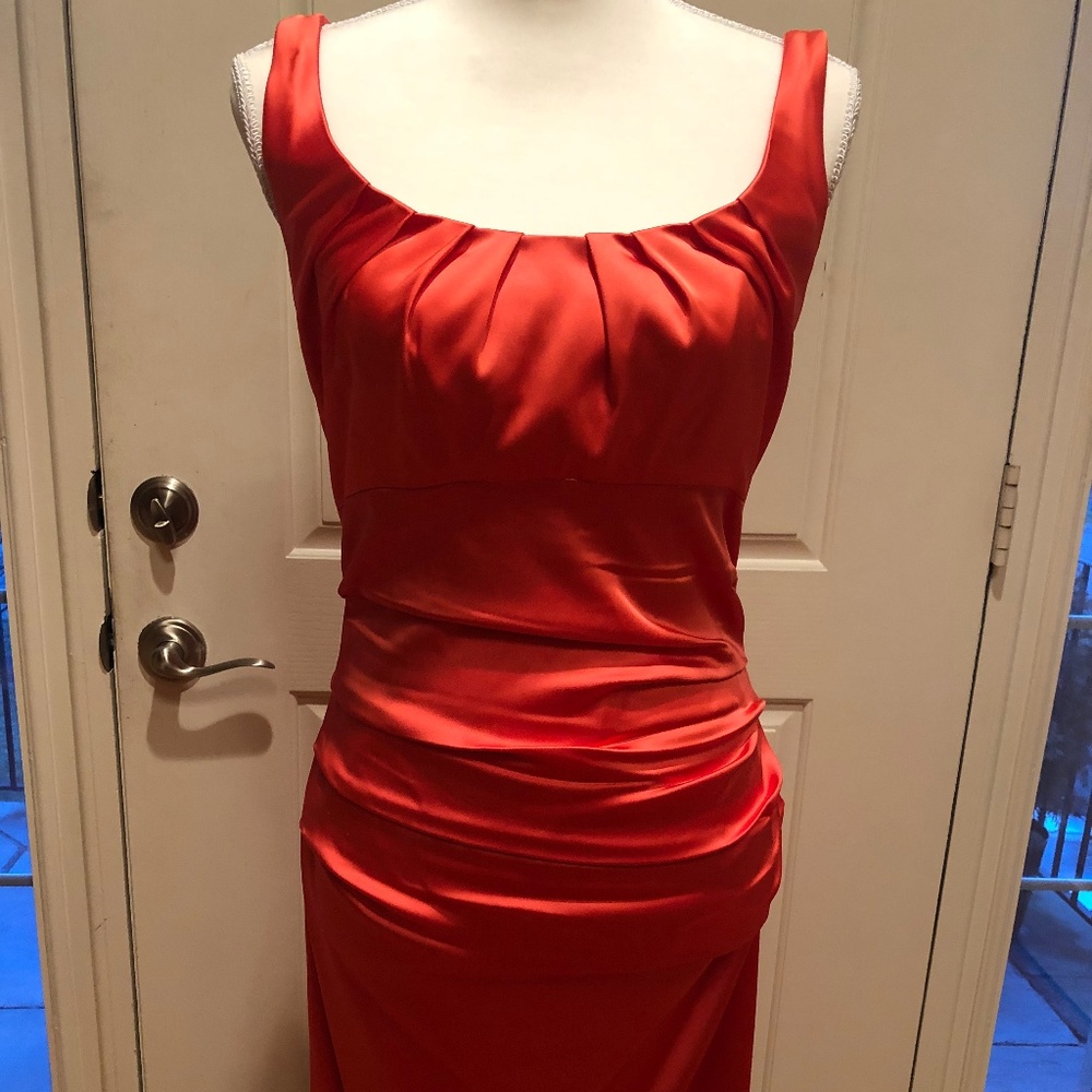 Vibrant Shade of Orange Cocktail Dress